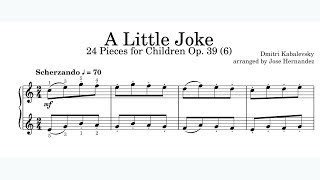 A Little Joke 24 Pieces for Children, op.39 no. 6 – Dmitry Kabalevsky | Piano Tutorial + Sheet Music