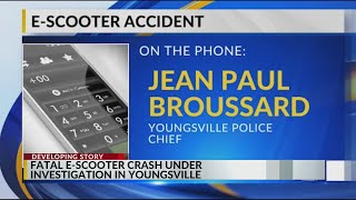 Youngsville police chief urges safety on e-scooters following deadly crash
A Youngsville woman died after a crash while riding an electric scooter Thursday night.
Stay informed about Lafayette and Acadiana news, weather, sports and entertainment!
SUBSCRIBE: https://www.youtube.com/c/klfynews10?sub_confirmation=1
Follow KLFY-TV 10 on our website and social channels: Youngsville police chief urges safety on e-scooters following deadly crash