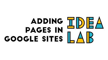 Adding Pages in Google Sites