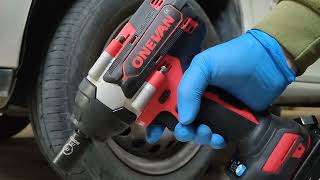 ONEVAN 1800N.M brushless electric impact wrench test