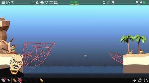 Poly Bridge 2: Level 4-06 Safety Gap - A mathematician builds a cheap bridge