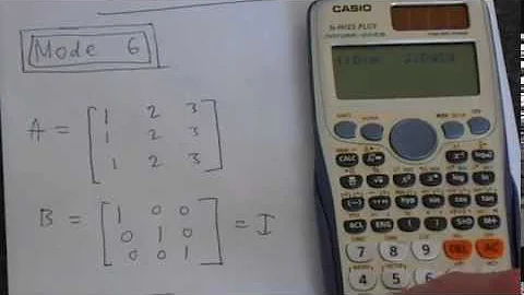 Matrix Multiplication Casio Fx 991ES PLUS