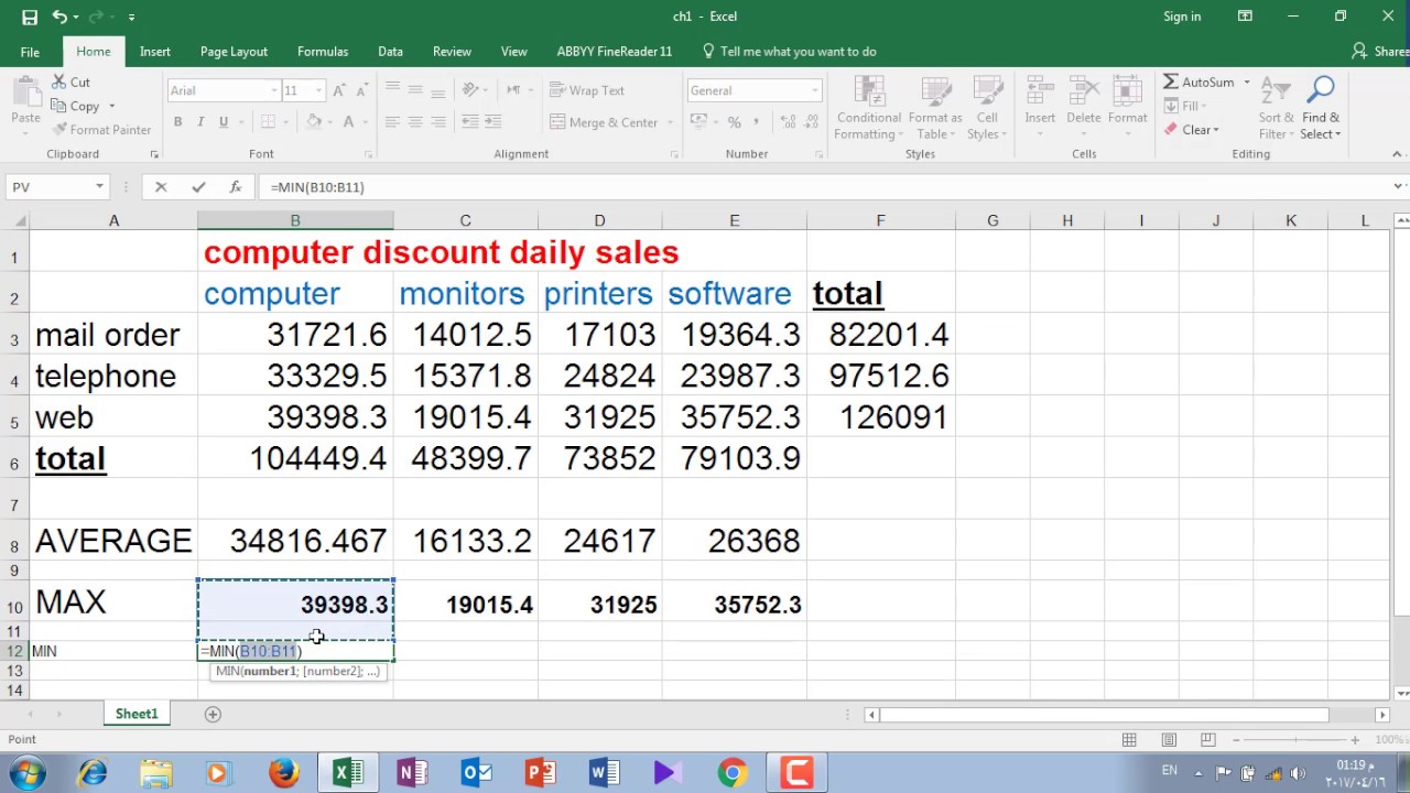 Embedded Chart In Excel