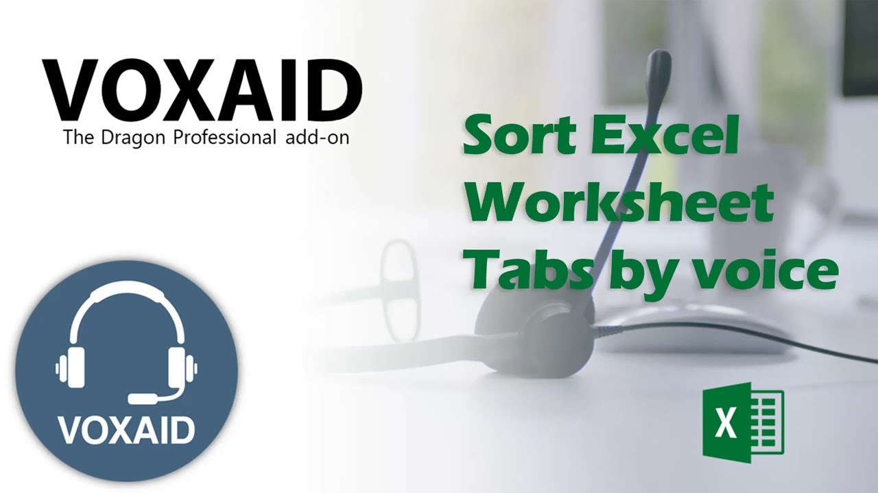 VoxAid | Sort alphabetically Excel Worksheet Tabs using VoxAid voice commands.