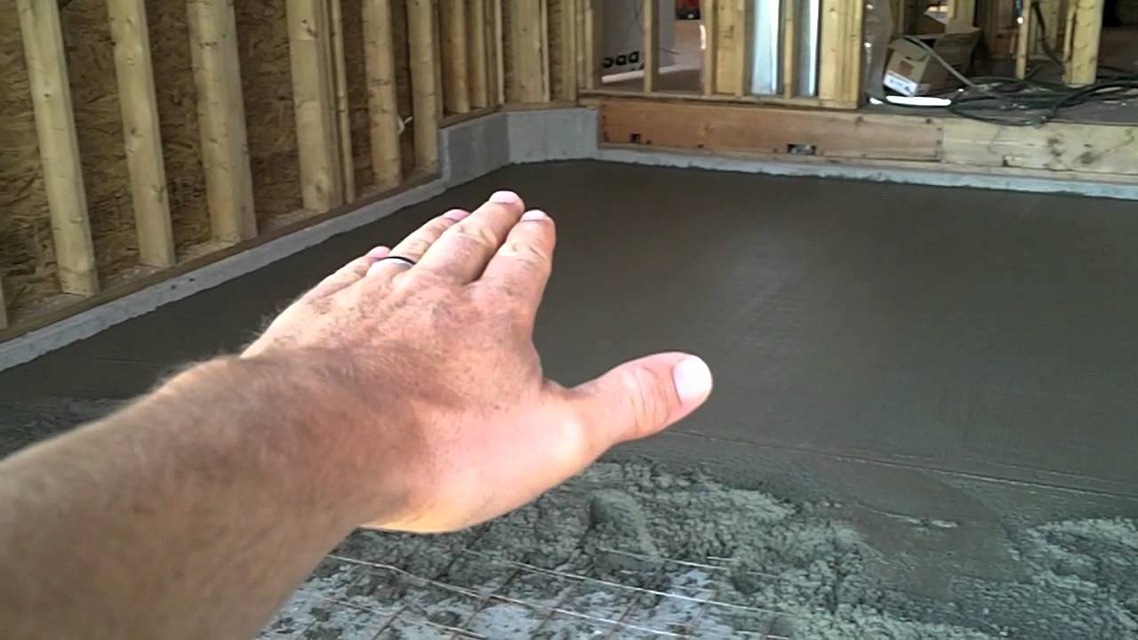 Pouring concrete carport slab - YouTube
