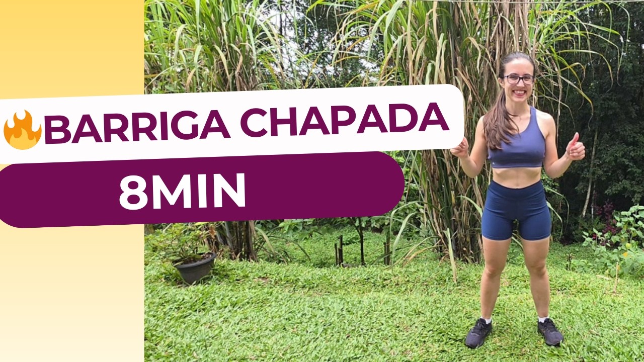 Cardio rápido🔥 BARRIGA CHAPADA em Casa (Sem Agachamentos, Sem Equipamentos)