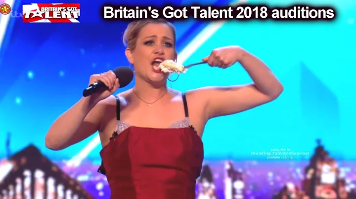 Sarah Llewellyn  A CAKE EATING Opera Singer Auditions Britain's Got Talent 2018 BGT S12E06