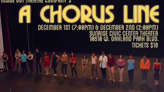 Inside Out Theatre's rehearsal video for A Chorus Line