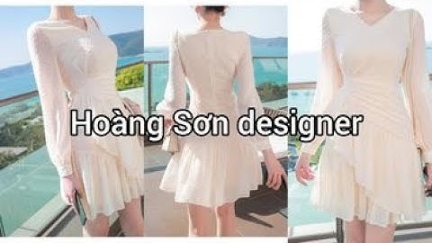 Dạy cắt may | hướng dẫn cách cắt đầm cổ tim thân bổ mảnh bèo nhún | Hoàng Sơn designer