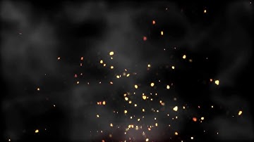 Fire Particles Background Video With Smoke Effect - Copyright Free Fire Particles Motion Video
