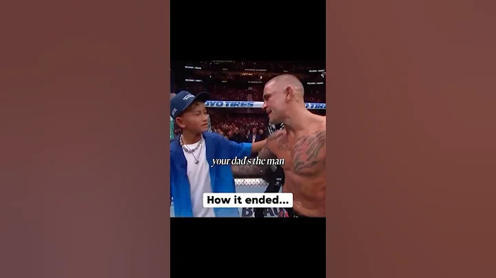 Dustin Poirier with Max Holloway’s son Rush 6 years a part from each other.