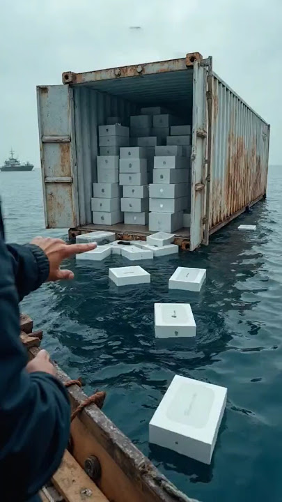 We Found a Container Full of iPhones Floating in the Ocean | Unboxing iPhone FROM THE OCEAN? #iphone