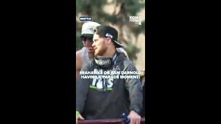 Seahawks QB Sam Darnold having a moment atop the parade bus