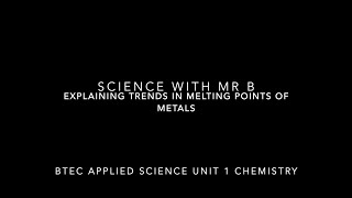 Trends in melting points of metals down groups and along periods