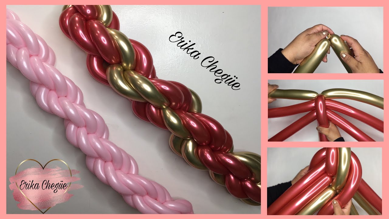 CÓMO HACER TRENZA DE GLOBOS FÁCIL PASO A PASO Globoflexia globos 260 y 160 ideas de fiestas