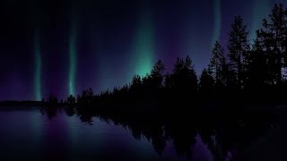 Northern Lights Aurora Borealis Curtains - 4K Animation Royalty Free Background No Watermark