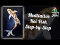 Meditative Koi Fish - Step by Step Acrylic Painting on Canvas for Beginners