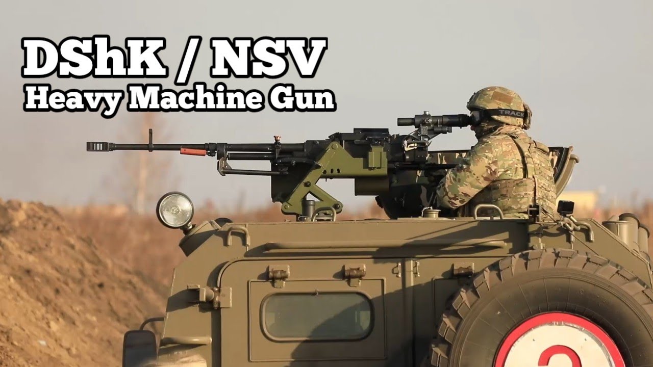 Terrifying!! Crazy Action on DShK / NSV Heavy Machine Gun