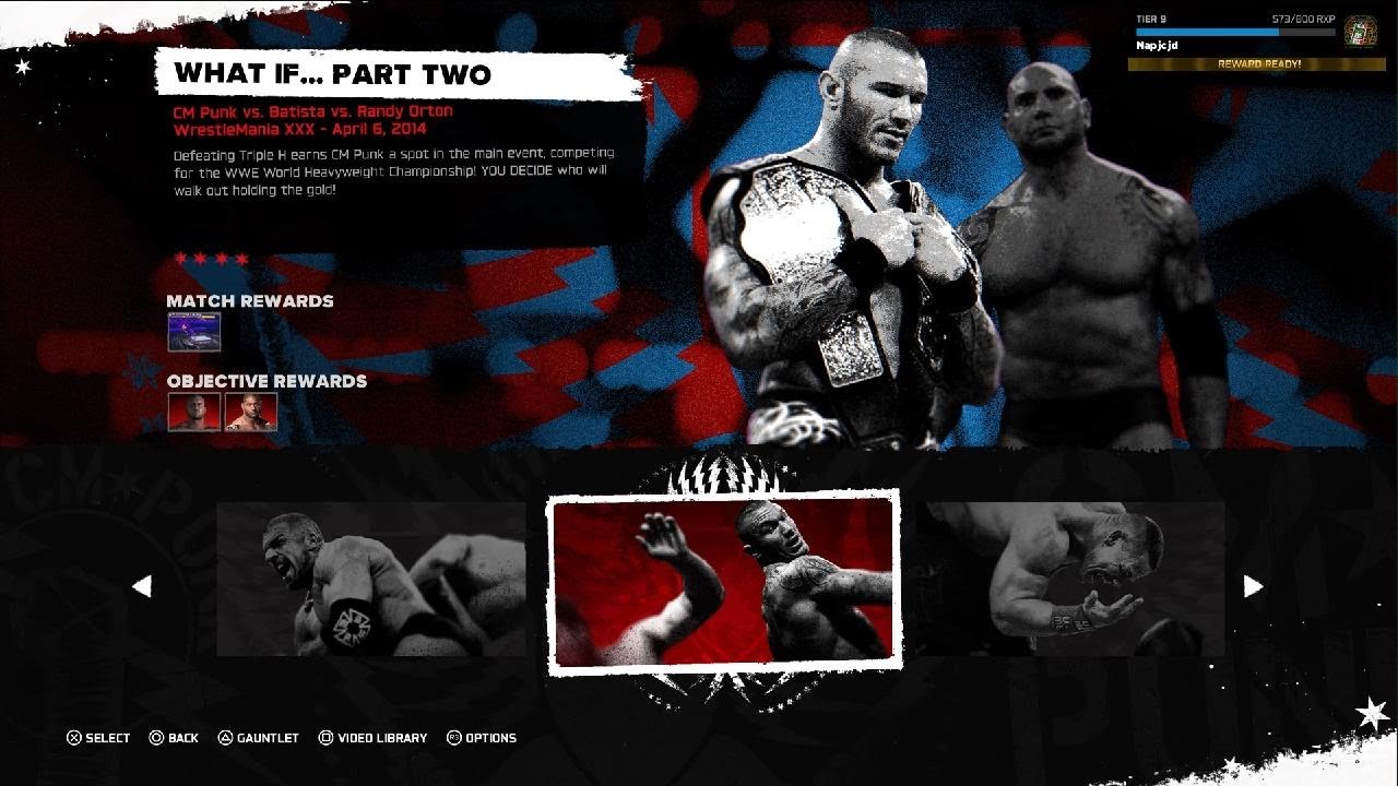 WWE 2K26 2K Showcase: Punked What If... Part Two CM Punk Vs. Batista Vs. Randy Orton All Objectives
