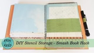 DIY Stencil Storage in a Smash Book Hack
