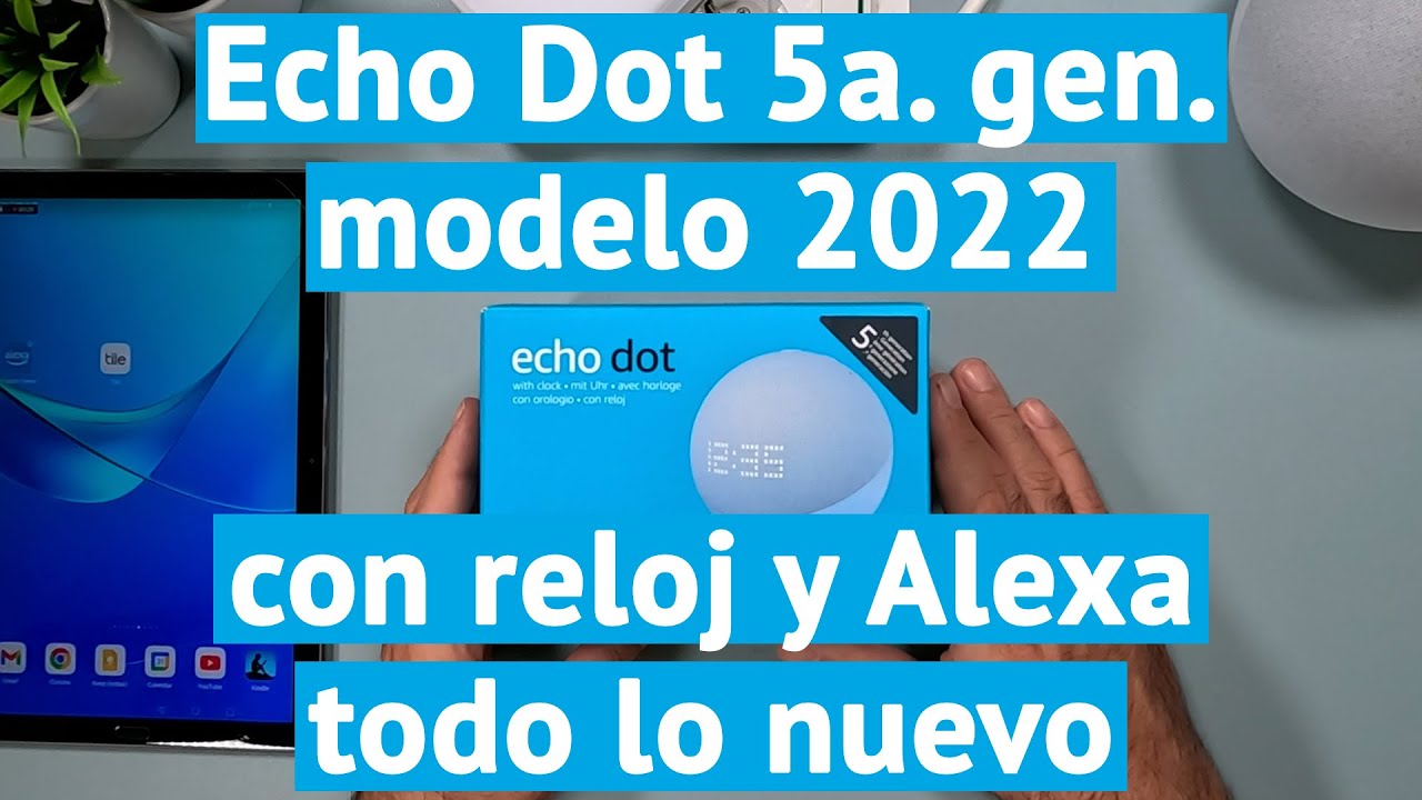 Echo Dot con reloj 5.ª generación, modelo de 2022 AZUL