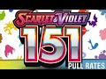 990 packs PULL RATES 151 Pokemon Top 10 most rarest cards in the set