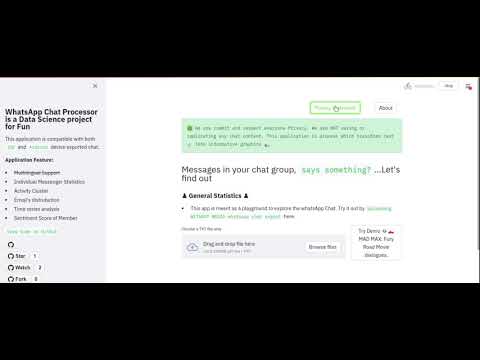 Streamlit App | Python 3 | Whats-App Chat Processor 2.0