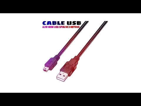 Video de Cable Mini USB carga y sincronizacion 3 M Negro