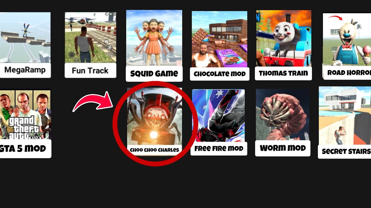 Choo Choo Charles Mod Real 🤡 ? In Indian bike driving 3d 🔥|| New Choo Choo Charles Update  In IBD3D