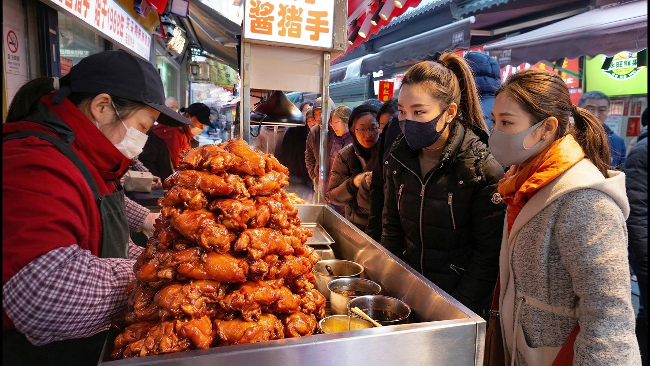 Шок! Уличная еда в Китае! 🇨🇳 Рынок Сивань — рай для любителей мяса и углеводов