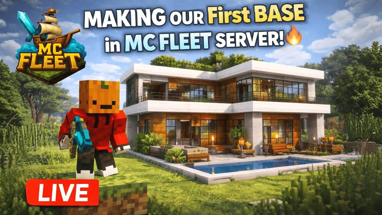 🛑Our MODERN Luxury Base in MC Fleet SMP! | Minecraft Survival LIVE # ...