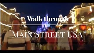 Magic Kingdom Main Street Usa Walk Through Walt Disney World Florida