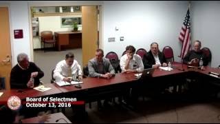 Joint School Committee & Selectmen Meeting 10/13/16