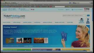 TicketPrinting.com Home Page - Navigation