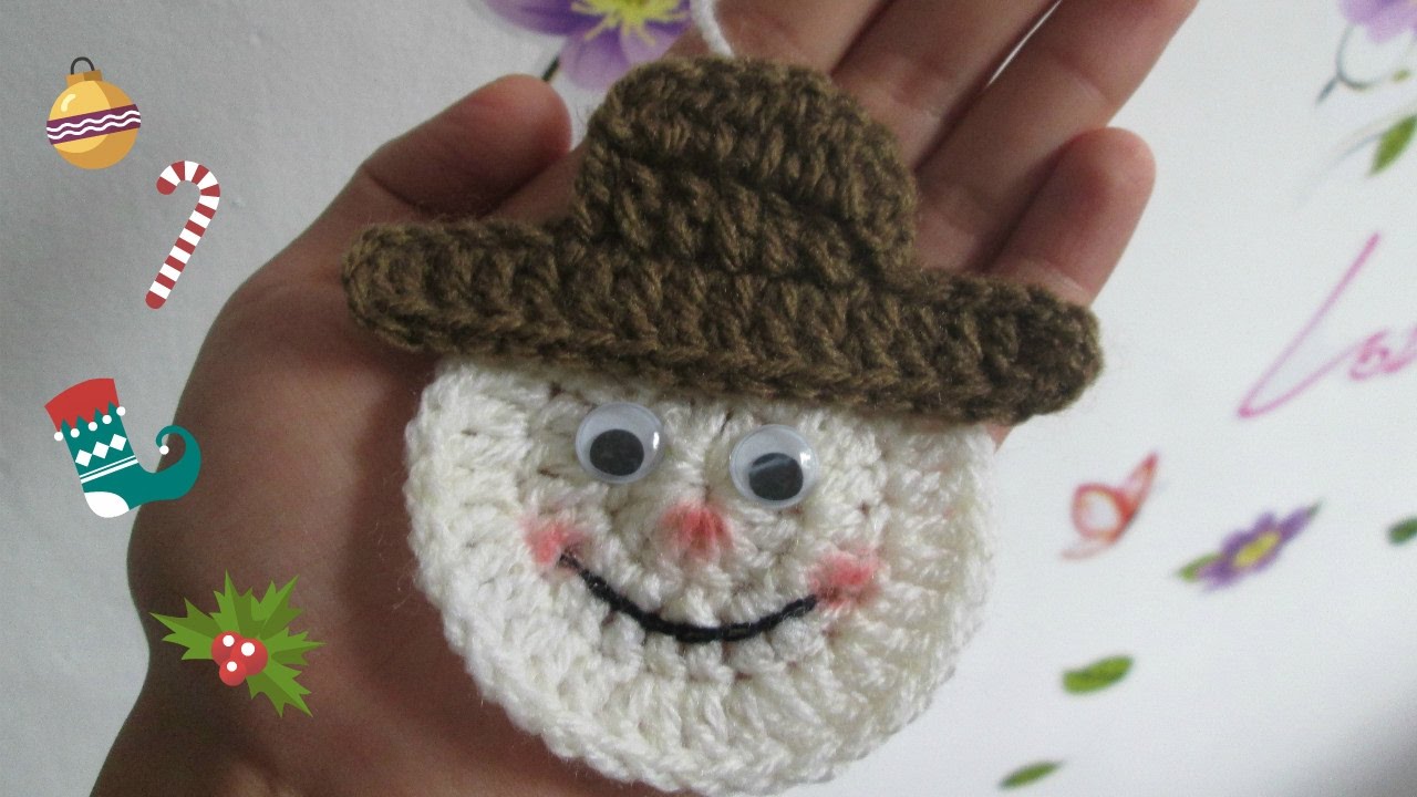 TUTORIAL Muñeco De Nieve a Crochet - Ganchillo tejidos del hueso