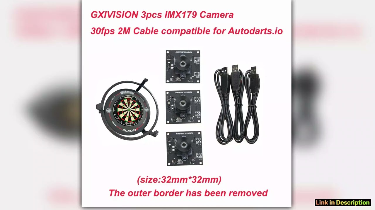 GXIVISION Webcam IMX179 30fps 2M Cable 3mm Lens No DistortionUSB Camera ModuleCompatible For Autoda