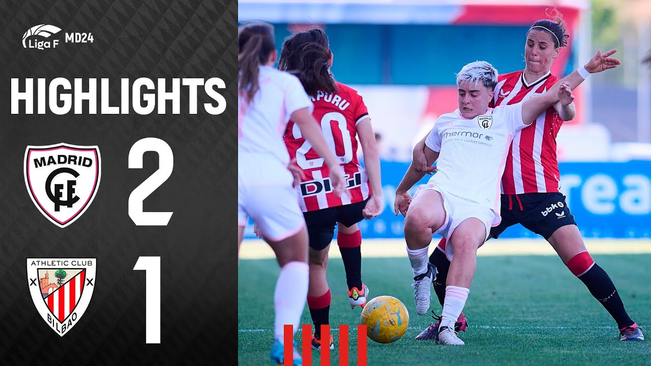 RESUMEN | Madrid CFF 2-1 Athletic Club | Liga F 2023-24 MD24 - YouTube