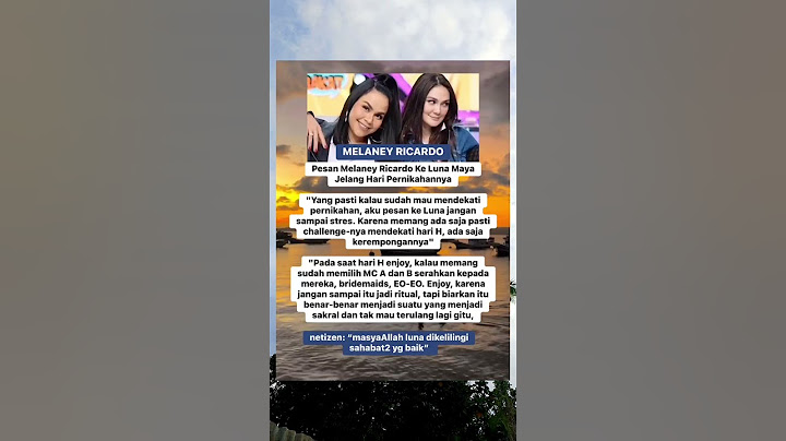 Pesan Melaney Ricardo Ke Luna Maya #artist #beritaterkini #masukberanda #fyp #news #quotes