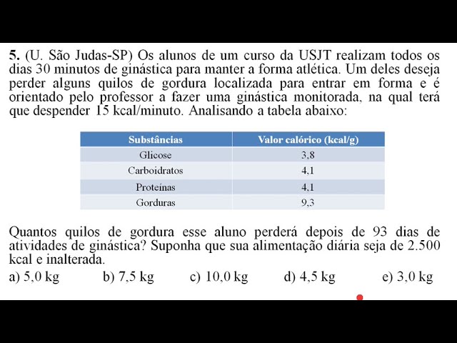 CAP. 03 - EXER. 10 - (U. São Judas-SP) Os alunos de um curso da USJT  realizam todos os dias 30 minut 