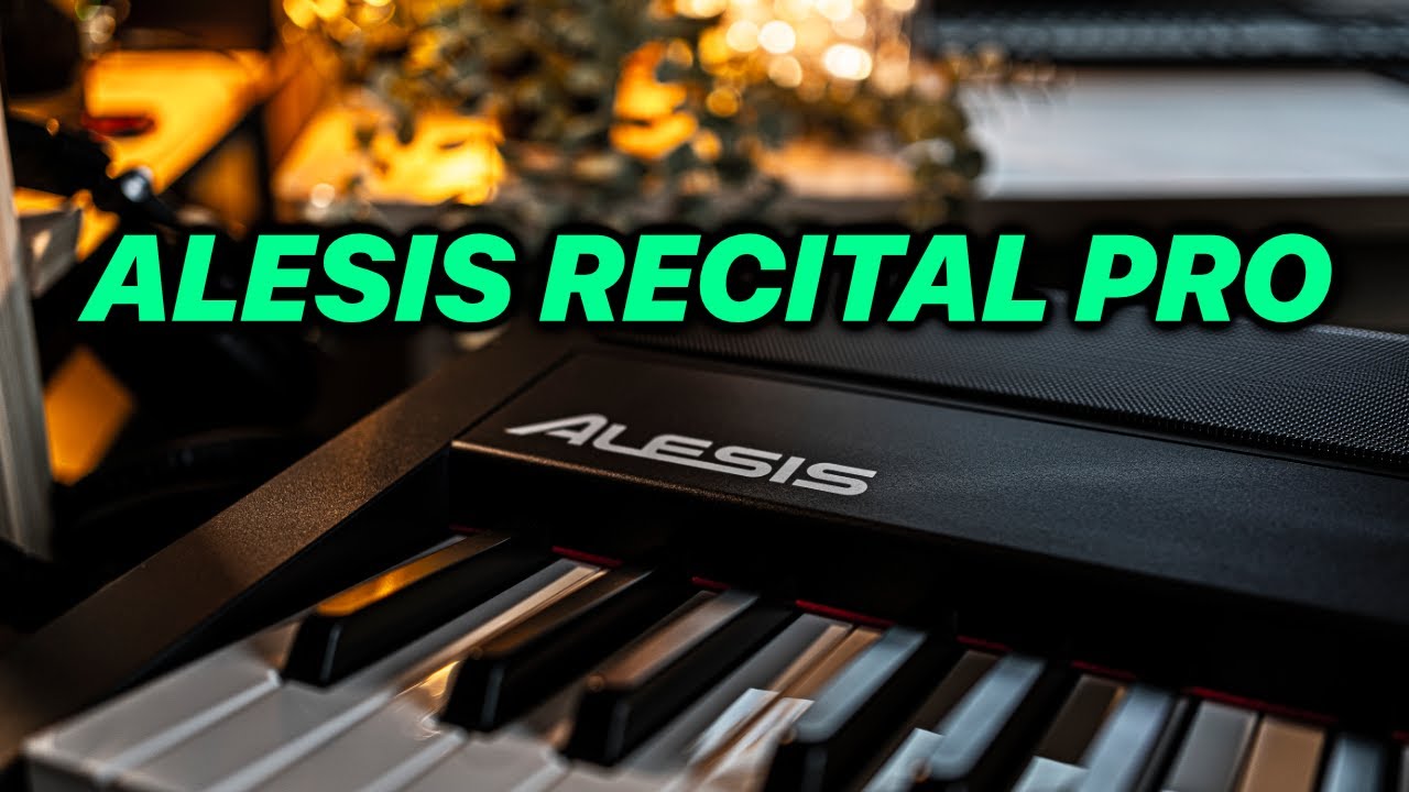 Alesis Recital Grand - Digital Piano 88 Weighted Keys with Hammer Action,  Sustain Pedal, 16 Premium Voices, Speakers, Piano Lessons, Sheet Music Stand