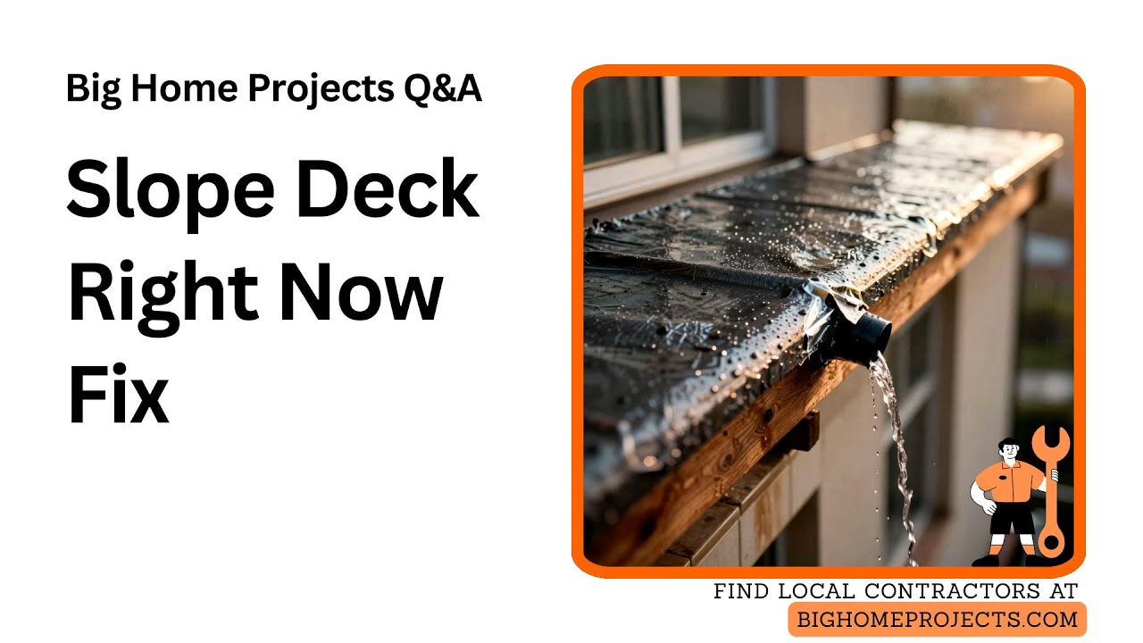 Balcony Slope 1/8–1/4 In/ft Waterproofing Drill-Down