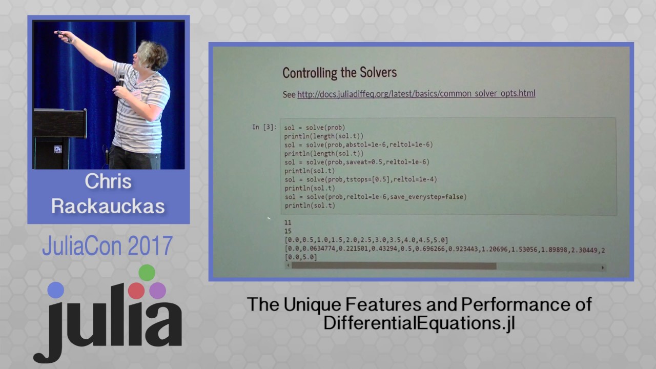 The Unique Features and Performance of DifferentialEquations.jl | Chris Rackauckas | JuliaCon 2017