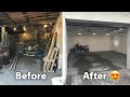 My Ideal Garage - Time Lapse renovation. How to build a large garage, what to make a floor from