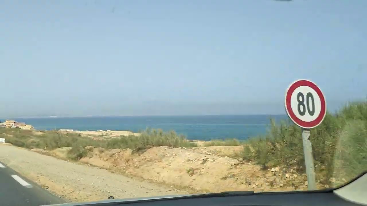 الطريق الرابط بين مستغانم  و وهران 🌊🌊 و من ثم من المرسى الحجاج الى سيڨ  شاطئ المقطع سيدي مجدوب