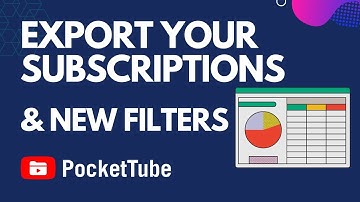 Filters on the channel page & export your subscriptions🚀PocketTube extension 🔥