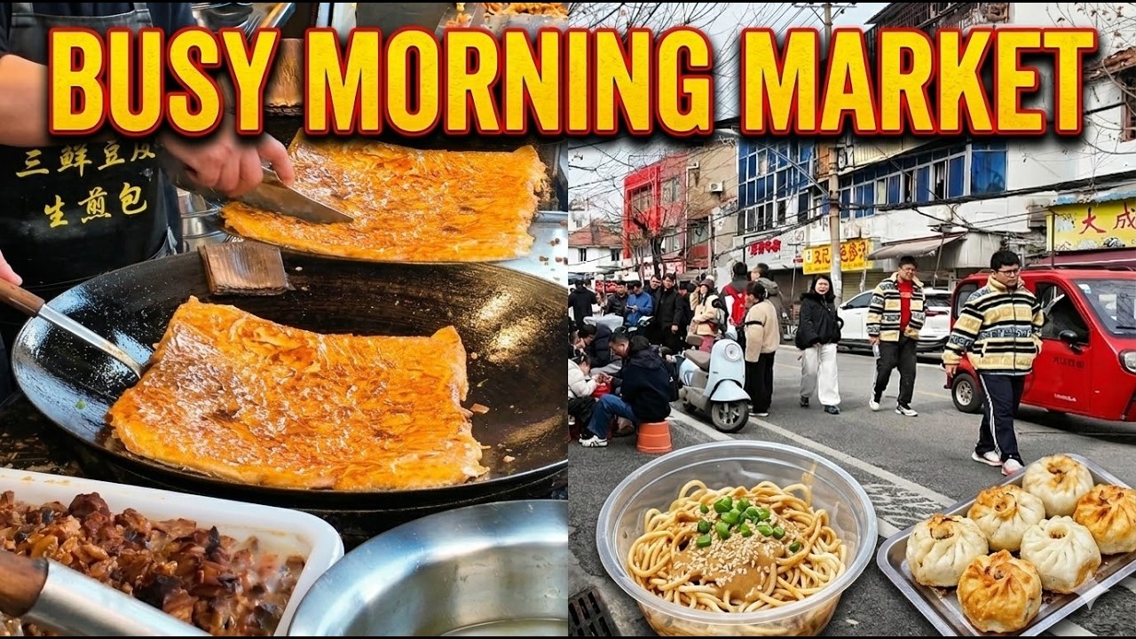 Wuhan’s Busy Morning Street Food Market Is Incredible 🇨🇳