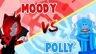 MOODY Vs POLLY In Tower OF Hell! (Roblox)