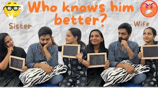 Who knows Thejus Eattan Better ?  | Wife V/S Sister |  Malavika | Thara |Thejus