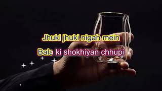 Video-Miniaturansicht von „Nasha Yeh Pyar Ka Nasha Hai  - Mann - Karaoke - Highlighted Lyrics“