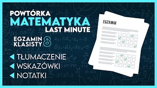 MATEMATYKA - To musisz powtórzyć! - Egzamin Ósmoklasisty 2024